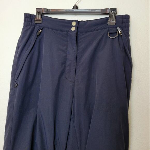 L.L.BEAN Black Insulated Snow Ski Pants With Gaiters Zip Pockets Size Small - Picture 2 of 10